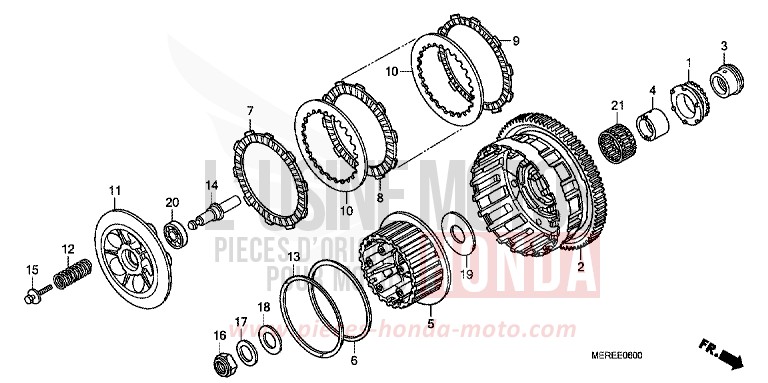 CLUTCH for CBF600N ABS PEARL AMBER YELLOW (Y200) from 2009